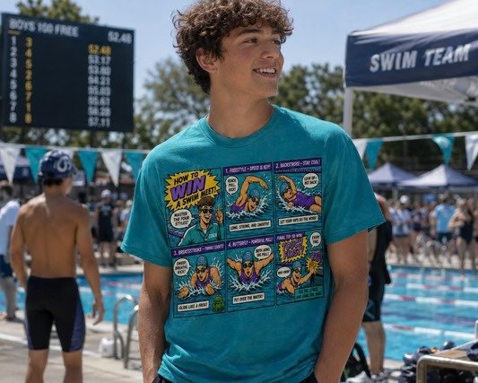 How to Win a Swim Meet adult tee